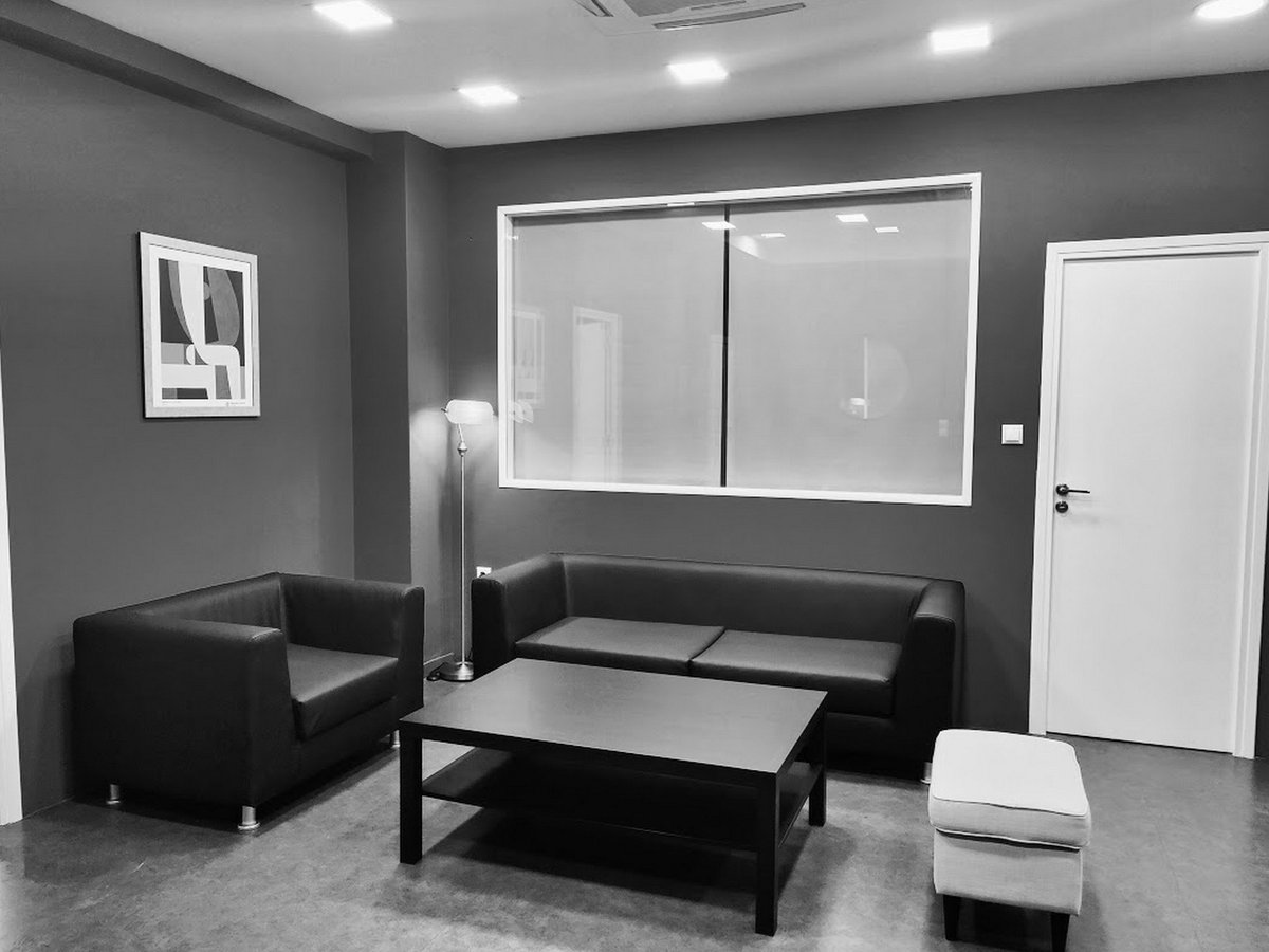 Reception area of the Petros Karachristou and Associates office